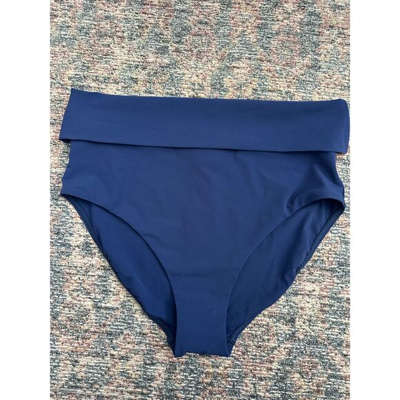 Jets Australia Jetset Fold Down High Waisted Bikini Bottom Pacific Blue NWT 10 - Picture 5 of 10